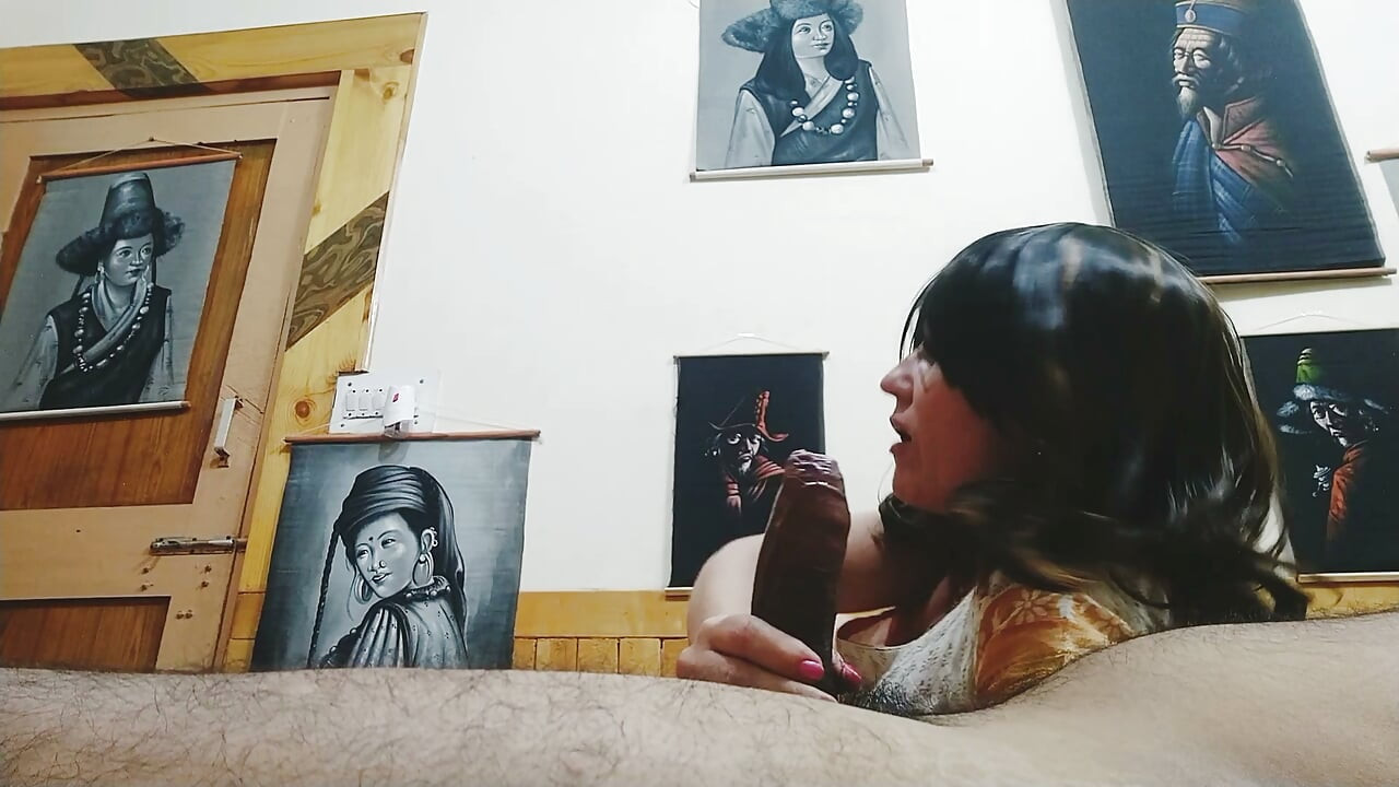 Hot Girl jumps on the bed with a guy
