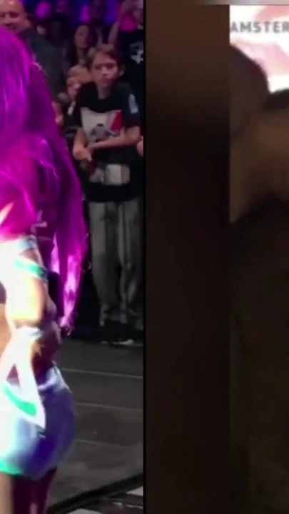 Iconic moment from "WWE Sasha Banks Cum Compilation"