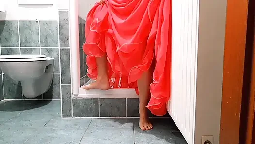 Selena's Sex Games in Red Skirt