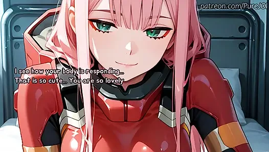 Zero Two wants to solve bad connectivity issue with a hot sex (JOI)