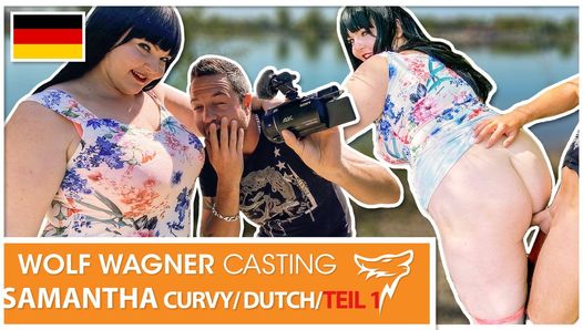 サマンサは硬いペニスを欲しがってキスする！ wolfwagner.casting