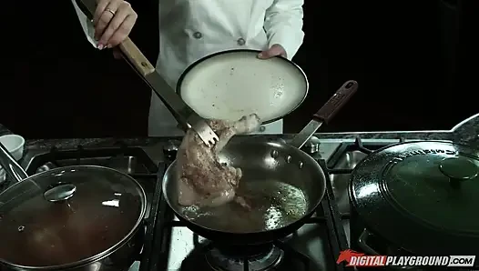 Digitalplayground - blonde riley steelle mit zöpfen braucht es hart