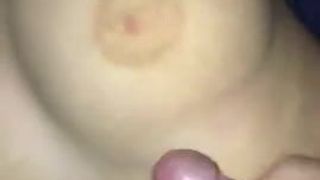 Cuming on titties