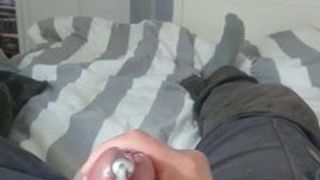 Cum with penis plug and cock ring
