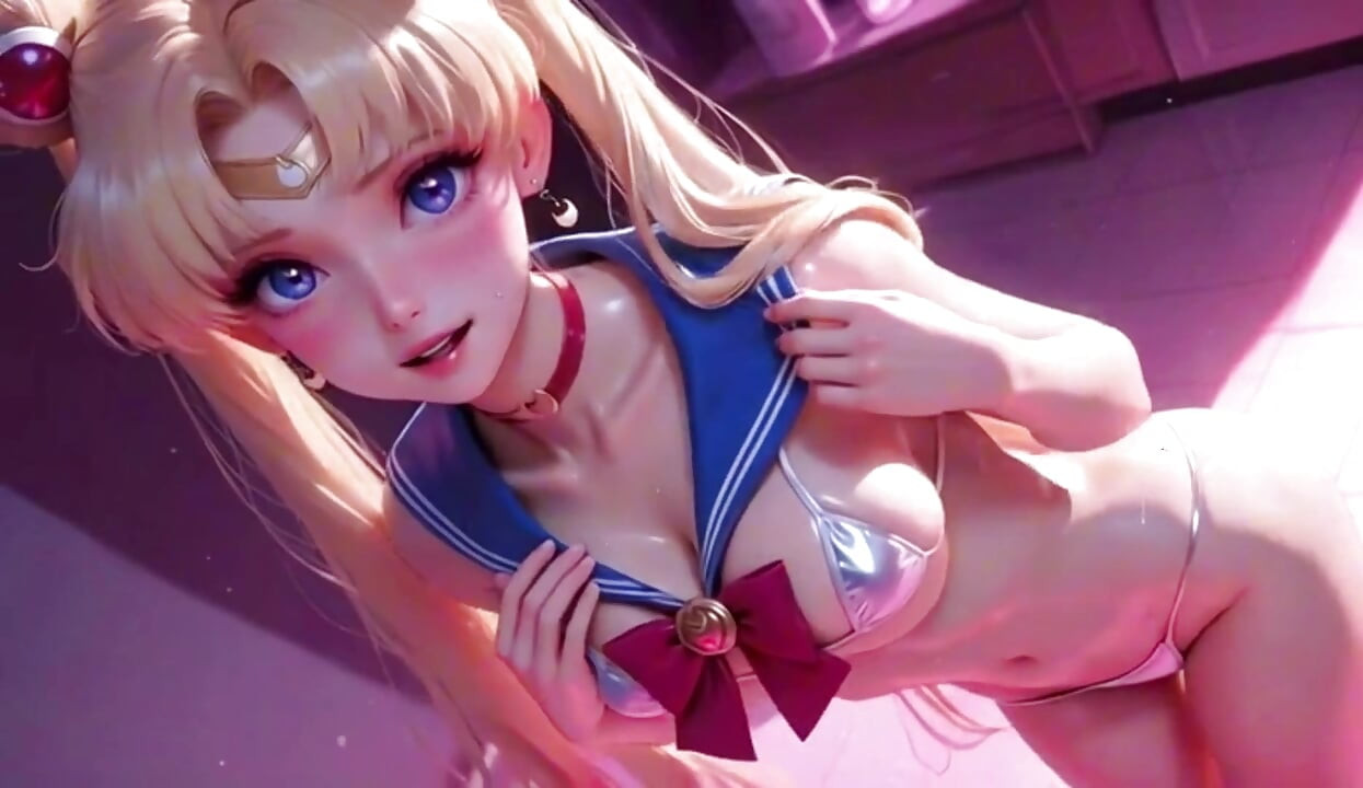 Anime Girls em lingerie provocante provocando SFW SET 10