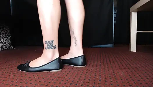 Liner Socks Black Ballet Flats Shoe Play