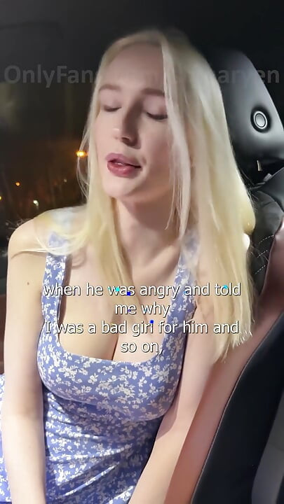 Fucked Busty Sexy Blonde in a Car and Came on Her Face