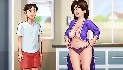 Извращенная мачеха ищет любое время, чтобы трахнуть ее извращенная мачеха - SummerTime Saga