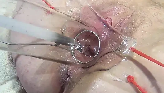 10 Far Spread Pussy, крупный план, секс с лампой 1000 ватт