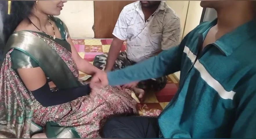 Indian husband wife and her college friend best homemade doggy style threesom sex