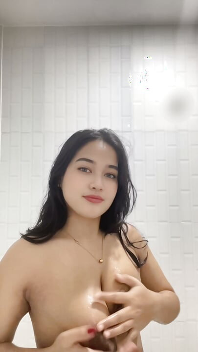 Bathing at night makes your tits big and your pussy plump.