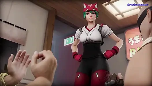 Азиатскую курьерскую двойным проникновением в лифте - 3D, японское без цензуры