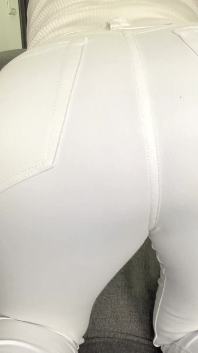 White Jean Couch Fart Destroys