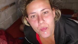 Chica uruguaya - compilación de corridas en la cara y en la boca