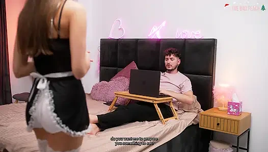 Surprised Housekeeper Learns How To Use Revolve X Vibrating Masturbator