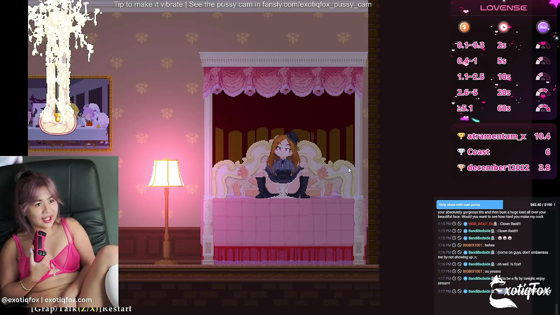 ペニスハングリーふしだらな女たち!Castle of Tempation Part 1 ExotiqFox Gamer Girl Gooning Live Masurbation