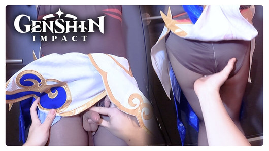 Genshin Impact, Ganyu Cosplayer wird gefickt, japanischer Hentai Anime transvestit cosplay 10