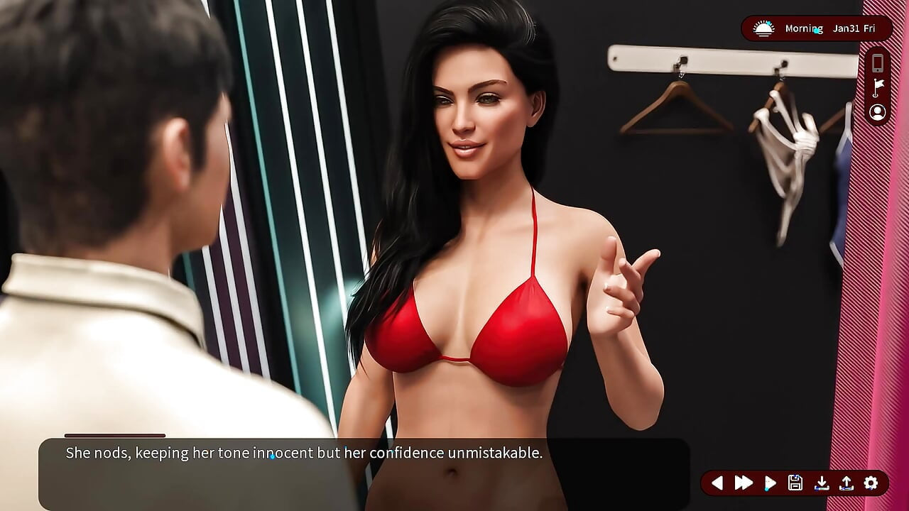 욕망의 속삭이는: 의류 매장에서 세일즈맨을 놀리기 위해 아내를 감히 대하는 남편 - 에피소드 35
