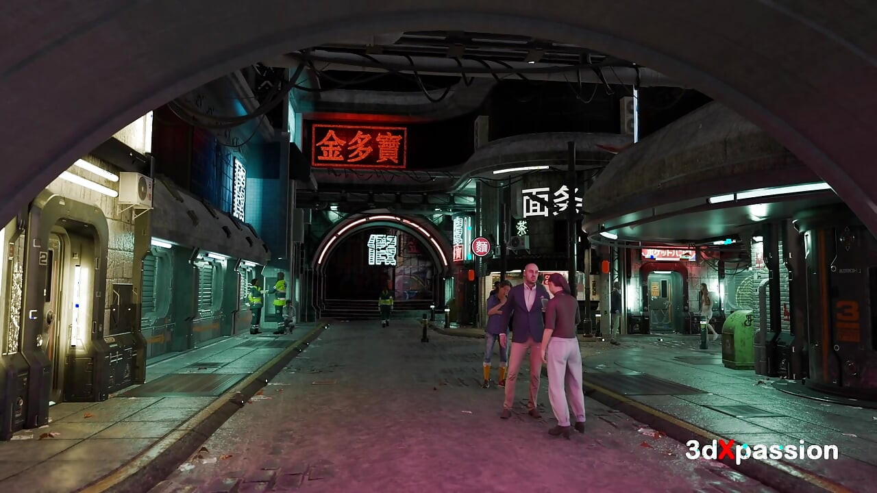 Neon Dreams 2077 - ホットなサイバーパンク風がセクシーな女の子とセックス - フェラチオ、カウガール、ドギースタイル&射精