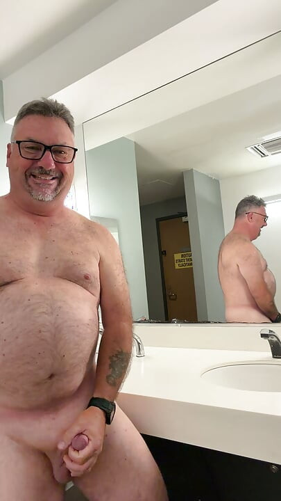 Luvbennude Has Some Fun in a Public Bathroom