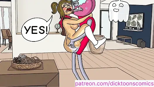 Everyone has fucked Eileen except Benson, He fucks her and cums inside. - regular show cartoon parody