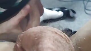 My HUNG British Cock Fucked the CUM out of him