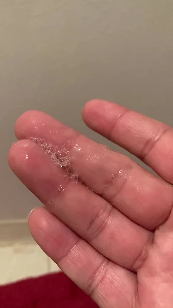 See how wet I get cum running on my fingers