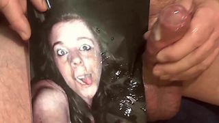 Tribute for kellylickme - huge load on a horny tongue