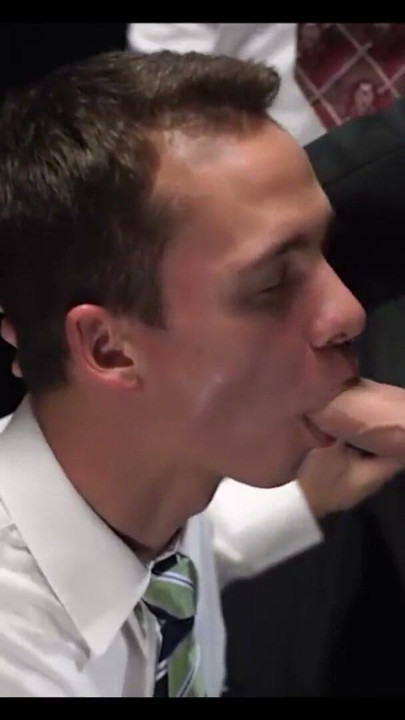 Mormon Twink Sucks Off Three Men In Dark Secret Room | Clip 1