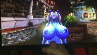 Cindyy Cum Tribute - La sexy Draenei fait jouir une vierge rapidement