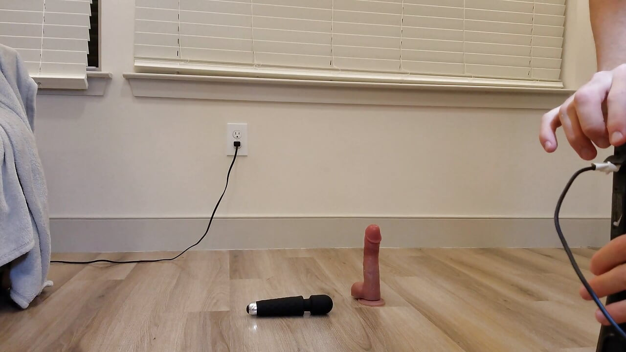 Putting on Chastity Then Riding Dildo