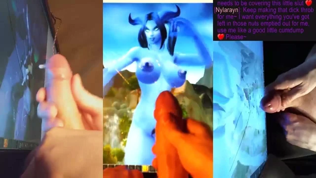 Трибьют спермы для Nylarayn (Draenei, World of Warcraft)