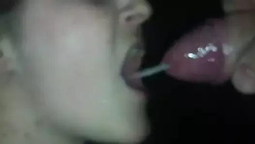 Tasty cum, eating cum, sprayed in mouth, swallowing bitch