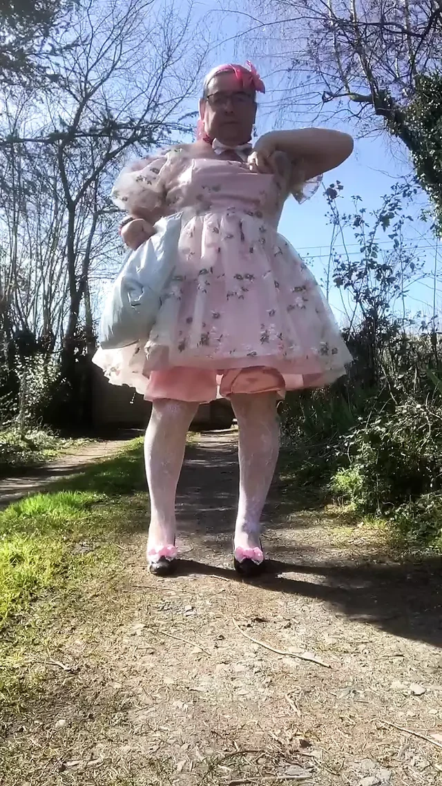 In a babydoll outfit with a diaper for a day