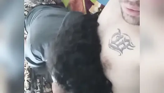 He sucks it before putting it up his ass - Anal Sex