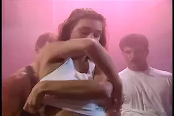 Hot girl strip dances and makes guys cum