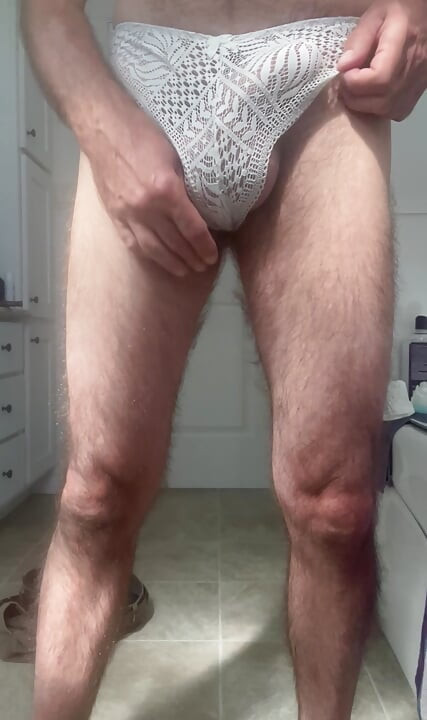 White lace  panties make me horny
