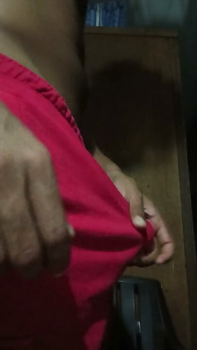 Solo Male Tease Over the Clothes Bulge Play