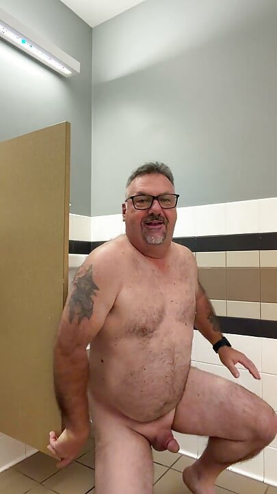 Luvbennude Has Some Fun in a Public Bathroom