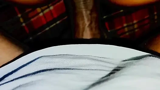Frisch verheiratetes paar, mädchen mit milchigen möpsen, hardcore-sex, sperma im mund