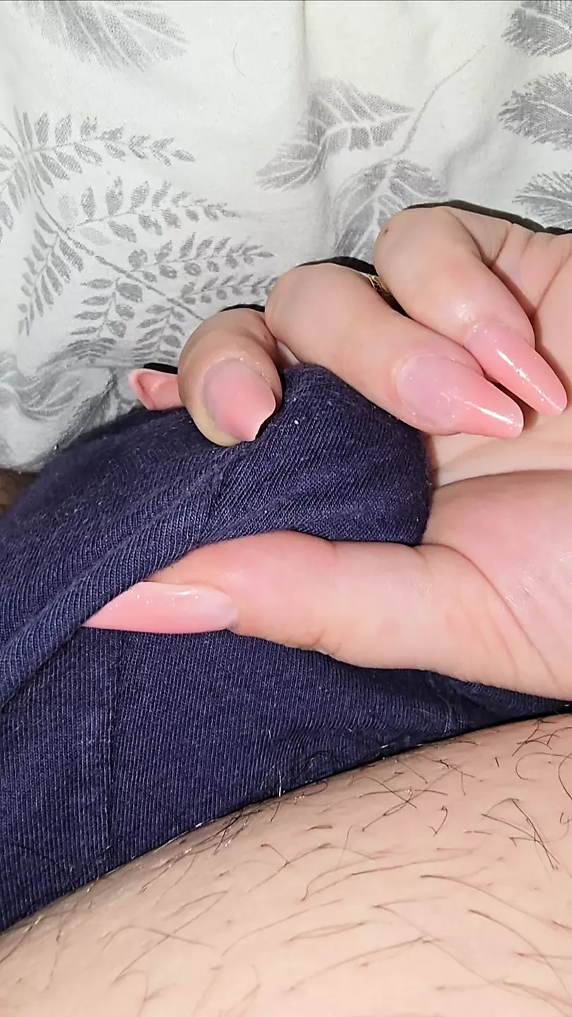 Step mom hand slip on step son blue underwear touching his dick