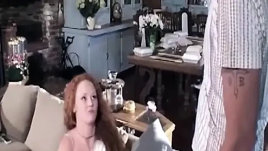 Mature Redhead MILF Takes Two Throbbing Cocks Hard