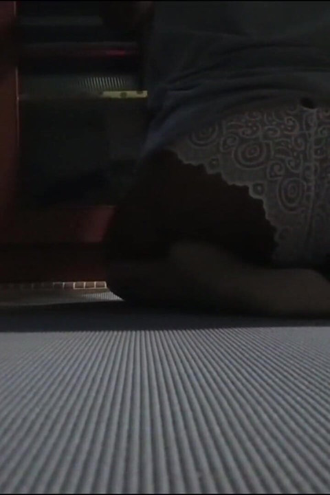 Chocolate Ass in White Lace Worshipping Bwc Dildo