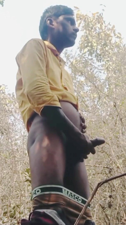 Rajesh Playboy 993 Daring Outdoor Masturbation Big Cock and Cumming in the Jungle. Outside Handjob Spanking Butt Public | Clip 1