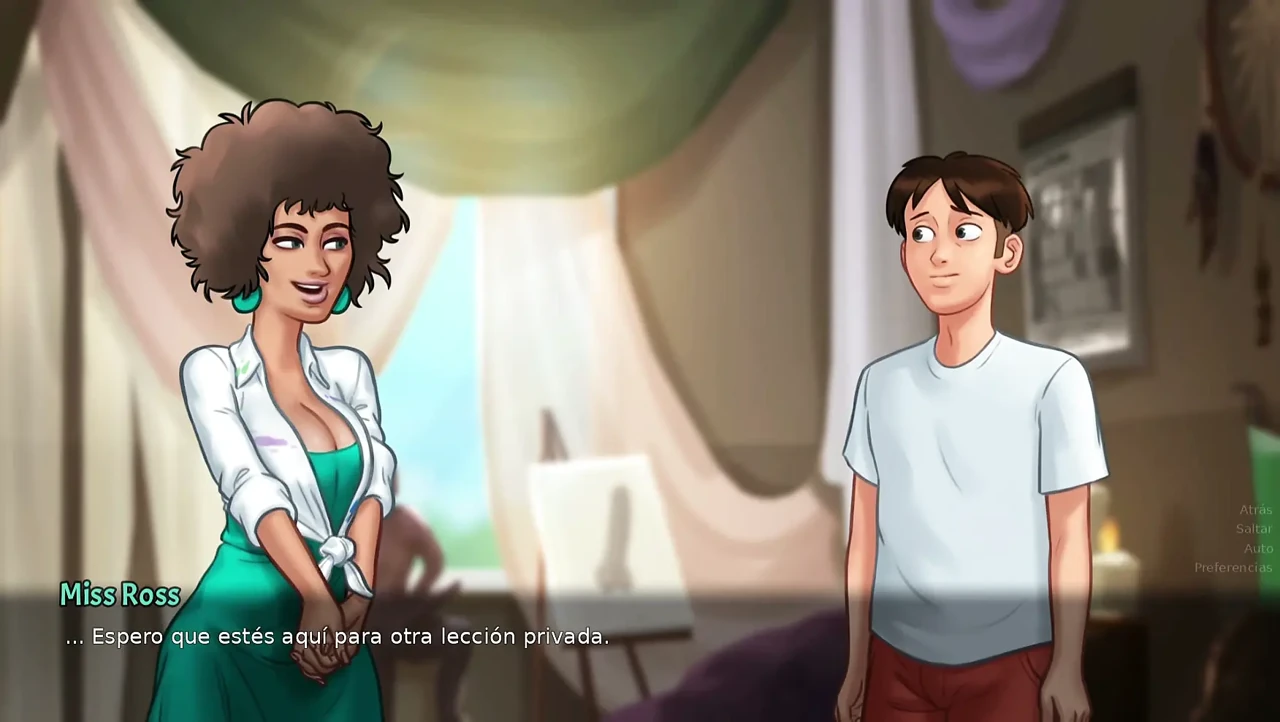 All the scenes with teachers from the Summertime Saga