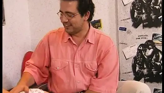 Blonde teen bitch fingered in front of camera