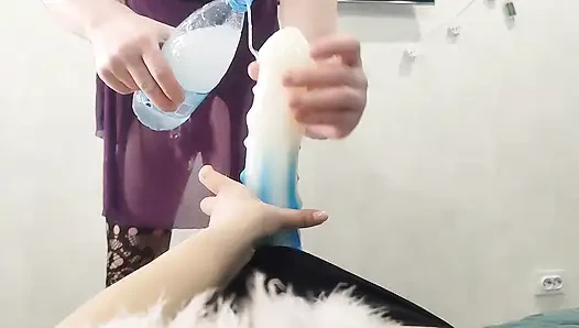 I Fuck My Husband's Slut with a Big Dildo