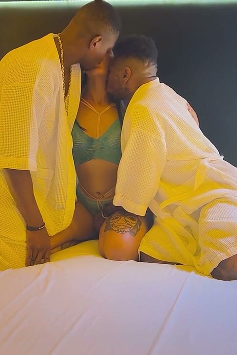 Black Man with a Huge, Thick Penis Fucks the Couple and Cums a Lot