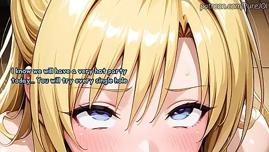 Mädchen aus mankitsu Happening präsentierten ein besonderes geschenk (Sex WICHsanleitung)