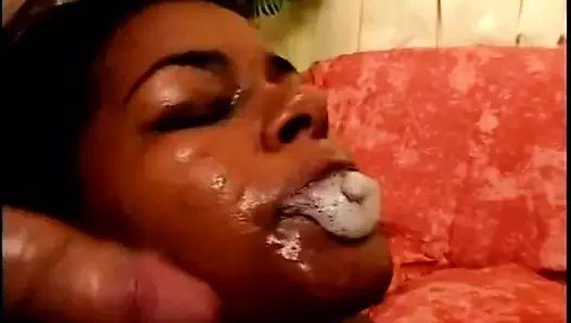 Interracial MMW threesome with double penetration for this big booty slut